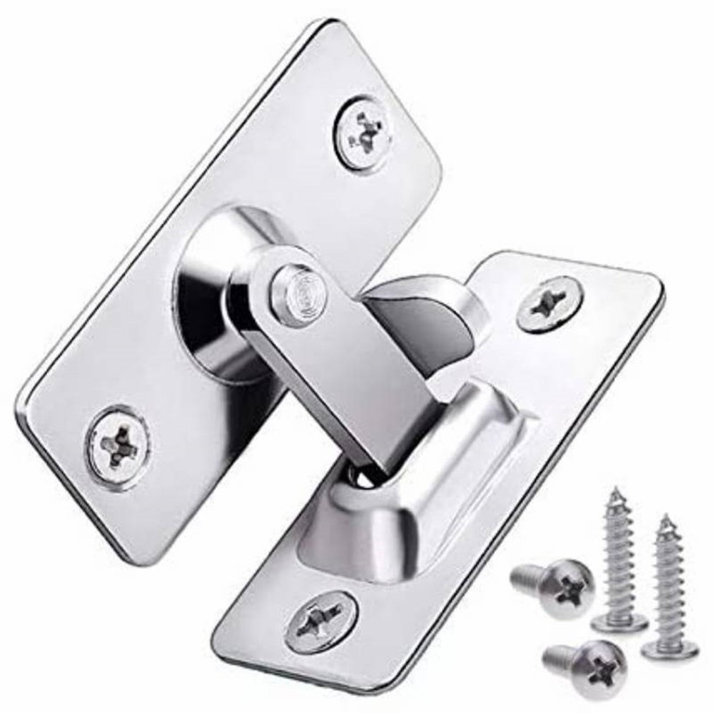 Door Latches Bolt 90 Degree Stainless Steel Door Latch Right Angle Sliding Door Lock Latch Screw Locker Accessories With Screws
