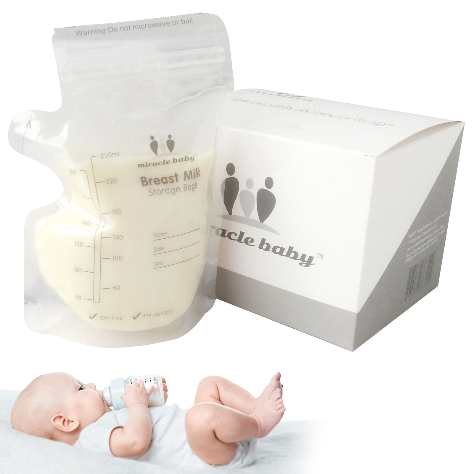 Breastmilk Storage Bags Thickened Breastmilk Bag For Fridge Freezer Tear-Resistant Breastmilk Storage Bags Breast Pump