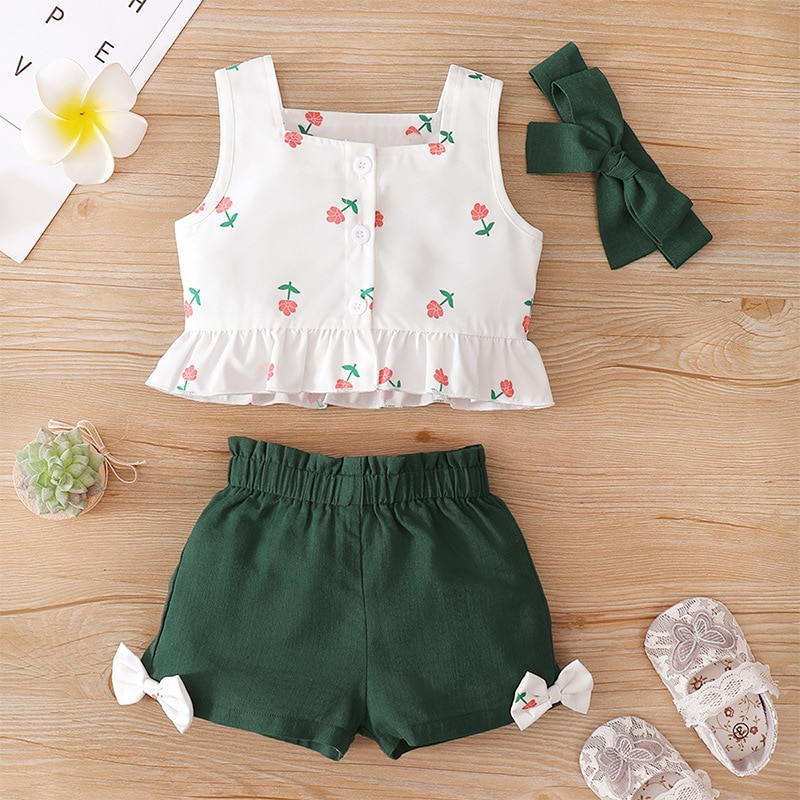 Summmer Baby Girls‘ Casual Romper Suit Size 68-92