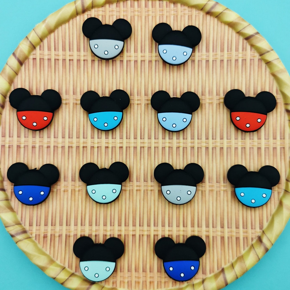 30*24mm 5pc/lot Silicone Cartoon Beads Baby Teething Beads Pacifier Chains Necklace Accessories Safe Food Grade Chewing Kawaii