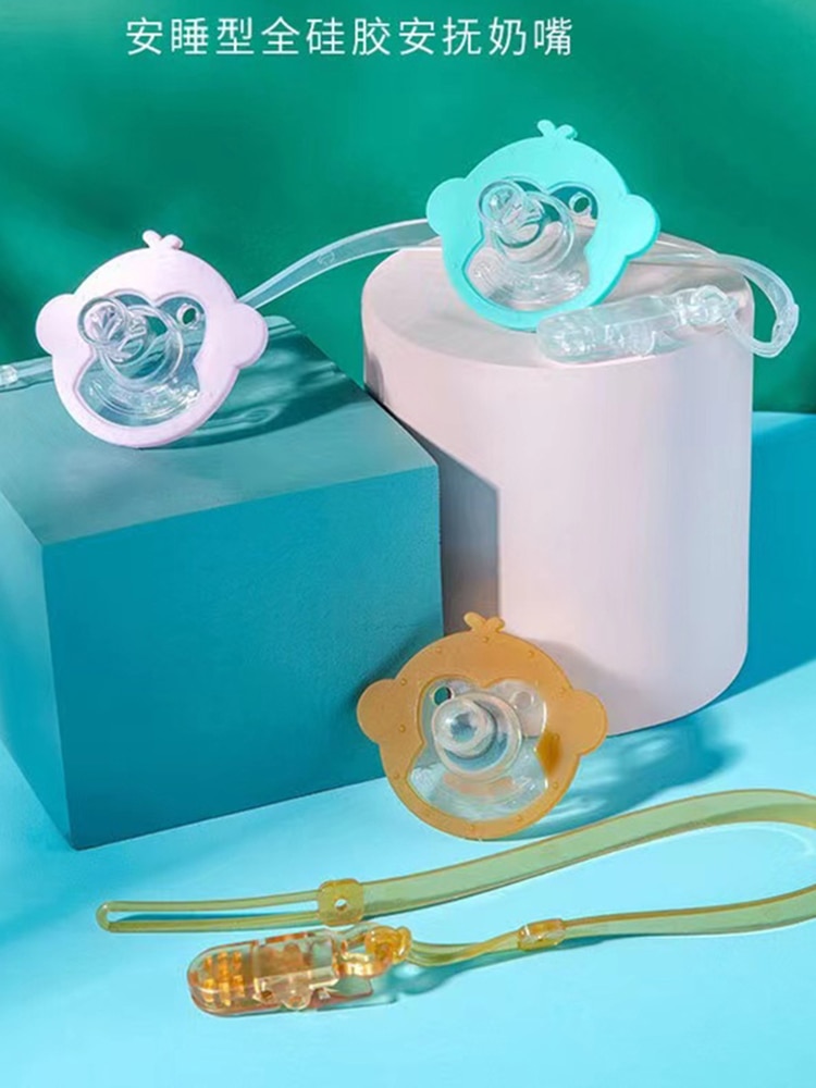 Lovely Newborn Baby Orthodontic Dummy Pacifier Transparent Infant Kids Food Grade Safety Silicone Teat Nipple Soother Pacifier
