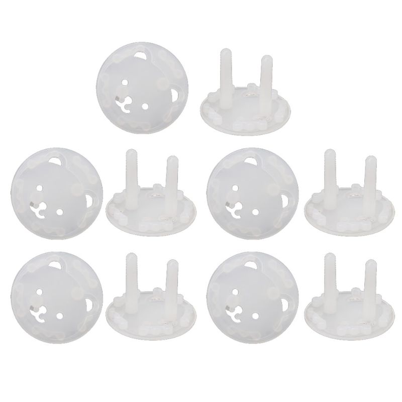 Clear Outlet Plug Covers (10 Pack) Bear Style Child Proof Electrical Protector Caps for Baby Child Safety Kit GXMB