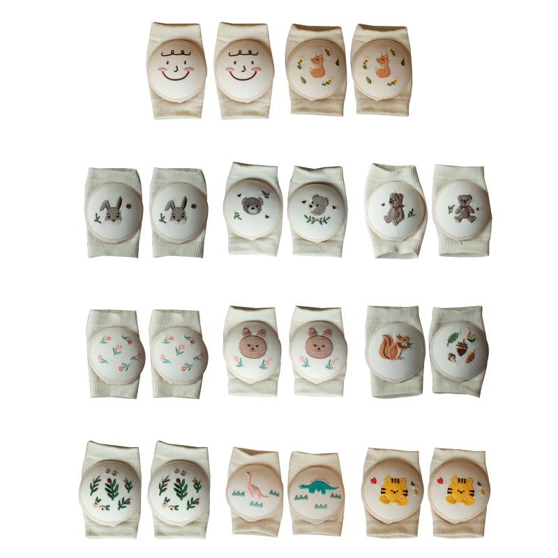 Cotton Knee Pads for Crawling Walking Newborn Breathable Stretchy Kneepads