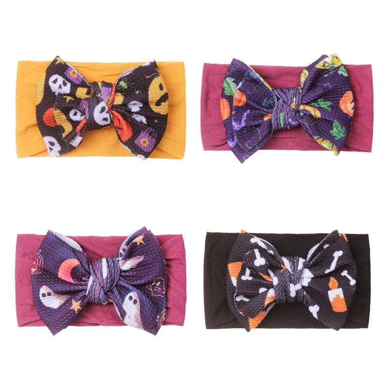 2022 New Baby Headwear Bowknot Headband Newborn Hairband Halloween Bow Hair Accessory Unisex for Kiddie Boy Girl Photoshoot