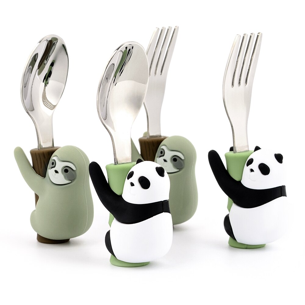 Lofca Panda Sloth Spoon Supplies Safe and Convenient BPA Free Food Grade Supplies for Baby Food Feeding
