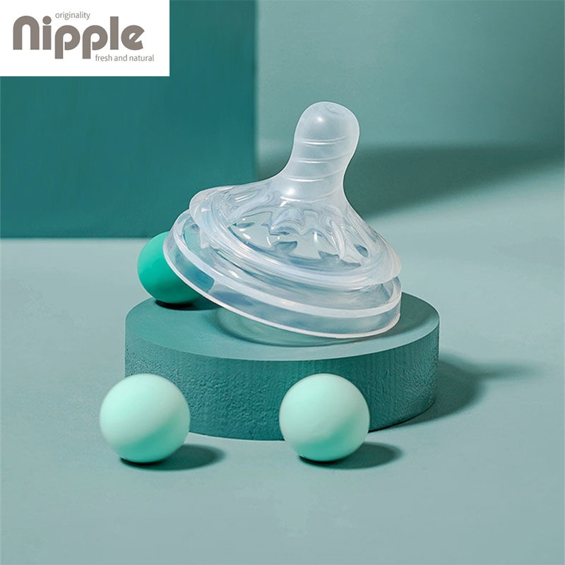 Transparent Baby Pacifier 5.5CM Wide Bore BPA Free Newborn Baby Teats Soft Silicone Nipple For 0-12 Months Feeding Bottle