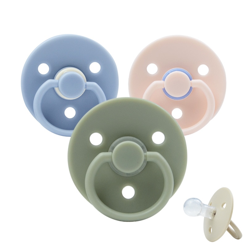 Baby Silicone Pacifier Food Grade Soother BPA Free 6-18 Months Old for Baby Girls Boys Sleepy Outdoor Dummy Pacifier Soother