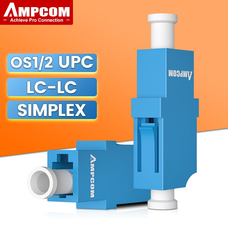 AMPCOM LC to LC Coupler OS1/OS2 OM1 OM2 OM3 OM4 OM5 Singlemode Fiber Optic Adapter Female to Female APC UPC Simplex Duplex