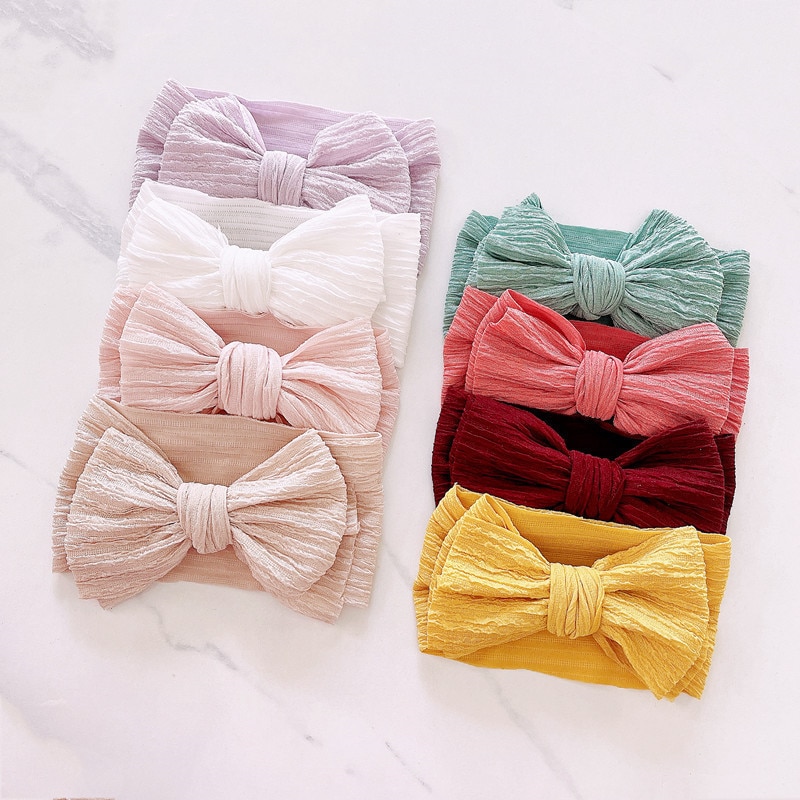Multiple colour Baby Girls bow headband Newborn headbands for kids. Elastic Headwrap Baby Hair Accessorieshair accessories