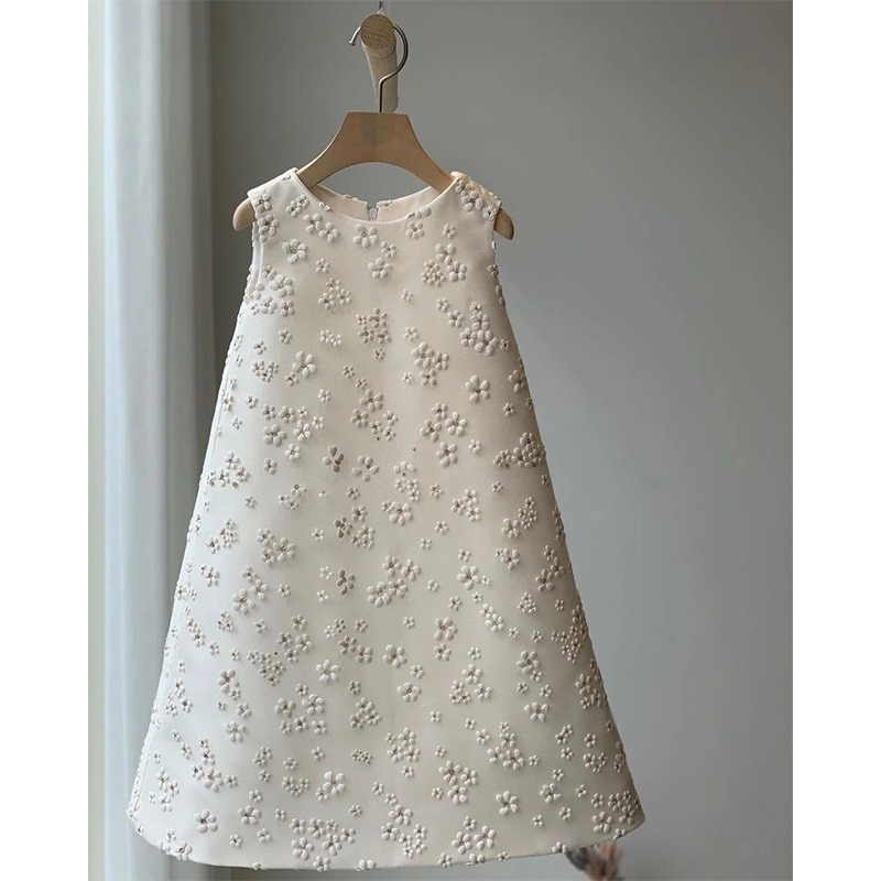 korean style dress 2023 summer lace Baby Baptism Child Princess Ball Gown Infant Birthday Party Dress for Girls Boutique Clothes