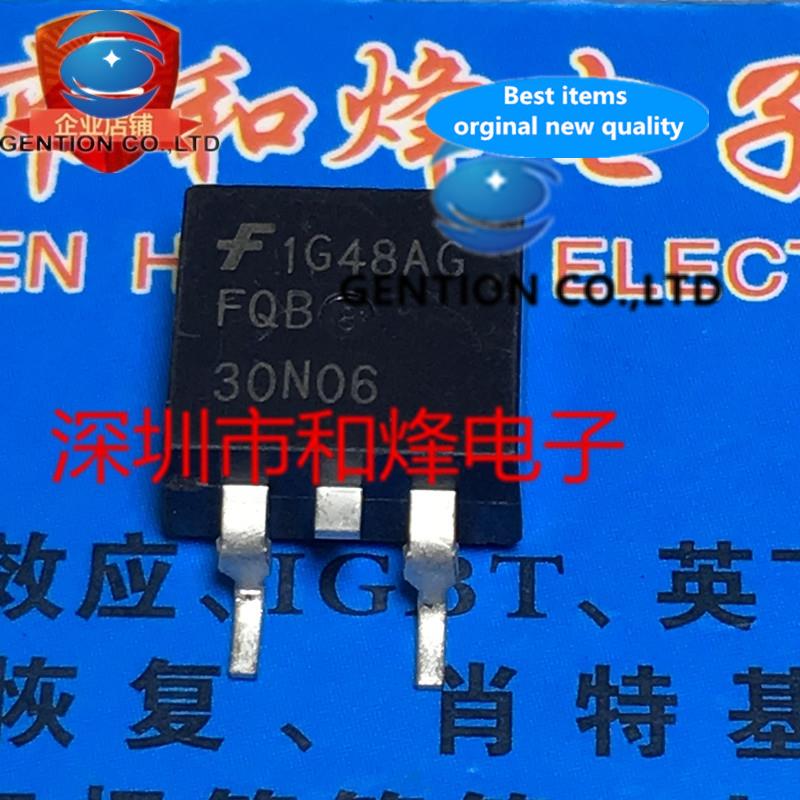 10PCS FQB30N06 TO-263 30A 60V in stock 100% new and original