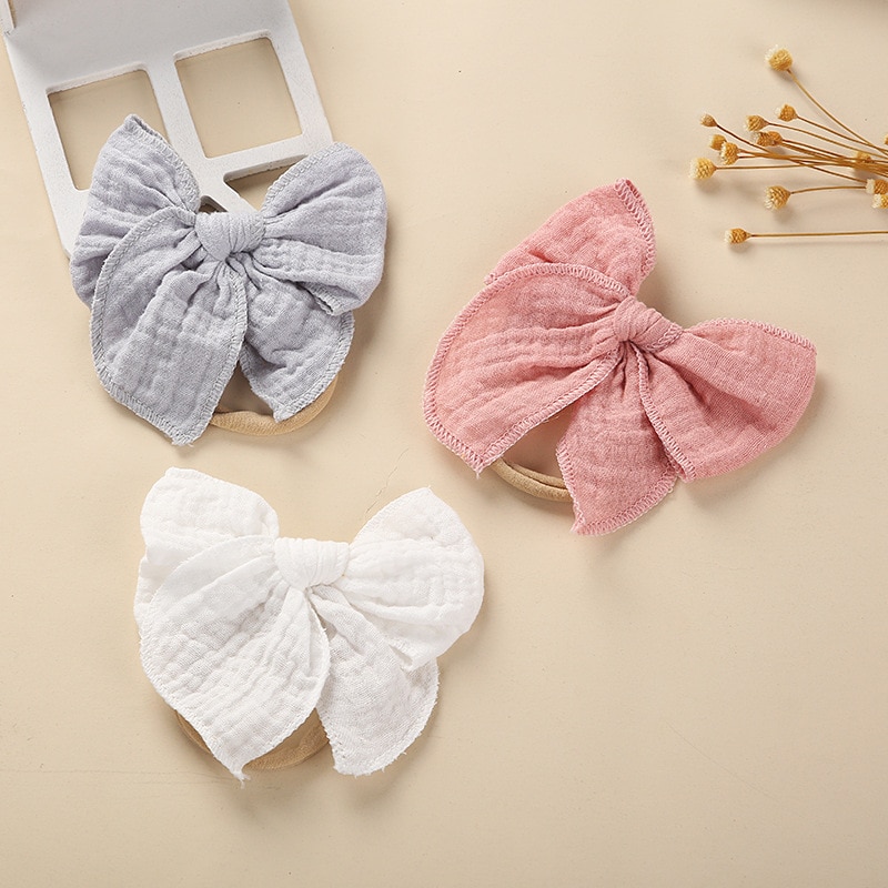 Cotton Butterfly Baby Headbands Newborn No Trace Thin Nylon Headbands For Children Hair Bands Baby Girl Hair Accessories Kids