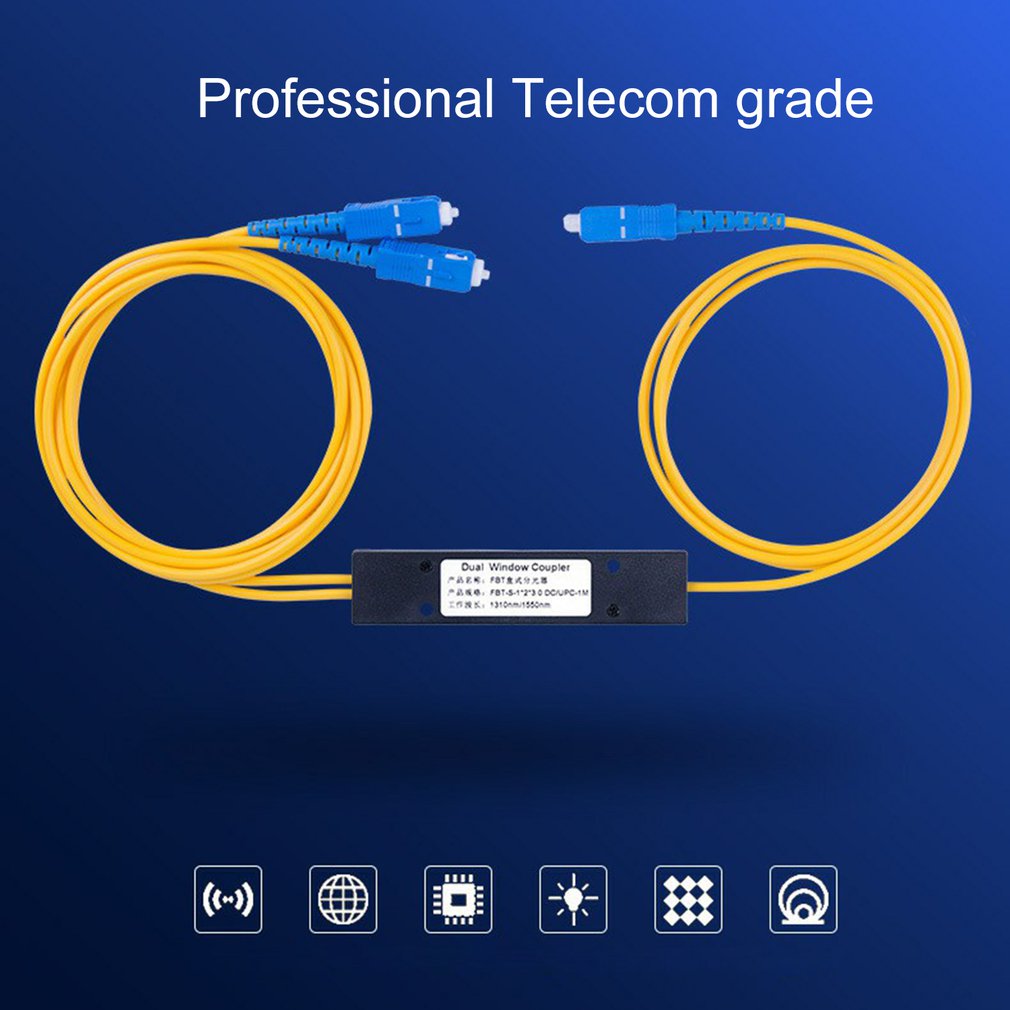2022 Splitter SC1 Split 2 Fiber Splitter One Split Two Pigtail Fiber 1x2 PLC Upc Splitter With SC/UPC Connector Fast Delivery