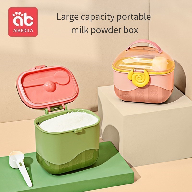 AIBEDILA Milk Powder Storage Box Big Sealed Moisture Proof Baby Milk Powder Container Portable Dispenser Food Bottle Kids AB3847