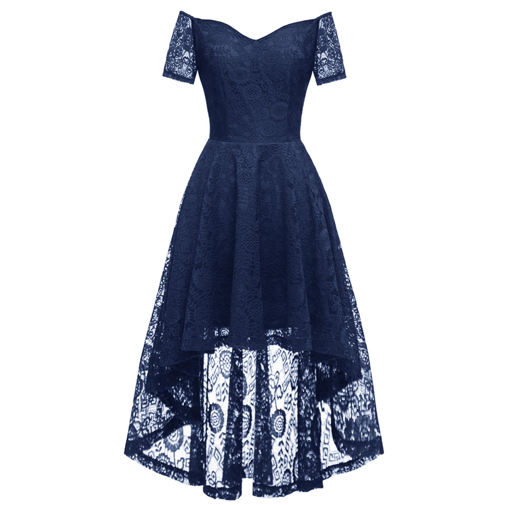 New teenage girl one word neck strapless lace fishtail skirt sexy elegant slim dress high-end banquet evening dress