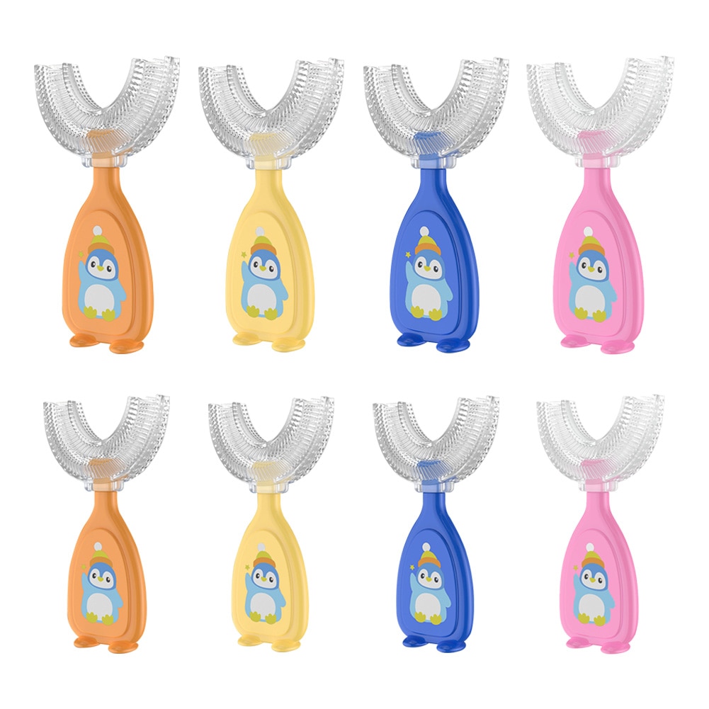 Silicone Children 360 Degree U-shaped Toothbrush Baby Oral Cleaning for Kids Teeth Health Teeth Oral Care Cleaning