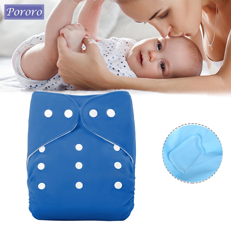 Solid Color Washable Pocket Diaper Infant Reusable Cloth Diaper ECO-Friendly Nappy Change Adjustable For 0-3old Baby Shower Gift