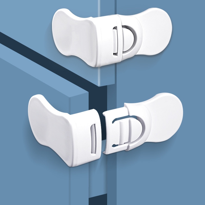 5Pcs Baby Safety Lock Anti-Pinching Hand Protector Cabinet Drawer Locks Punch Free Baby Safety Lock for Children Kids Protection