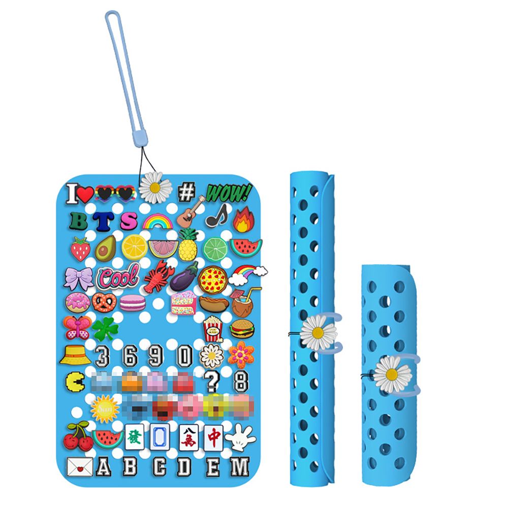 Fashion Portable Shoe Charms Roll Bag Practical Shoe Decoration Charm Organizer Durable Silicone Material Hanging Display Stand