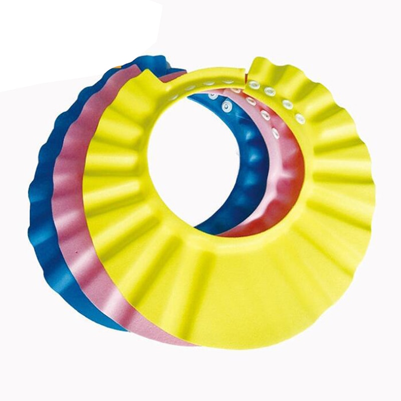 3 Colors Children Adjustable Safe Shampoo Shower Bath Protection Soft Caps Baby Hats Waterproof Wash Hair Shield 2023