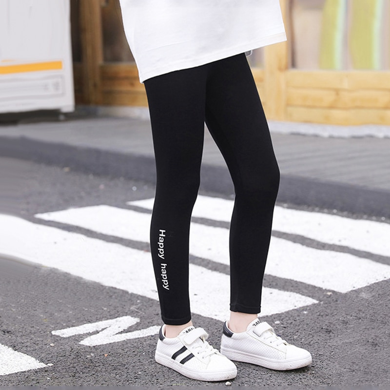 Kids Solid Color Pants Girls Elastic Skinny Leggings Teenage Spring Autumn Soft Slim Trousers Children Pant Girls Clothes 3-12Y