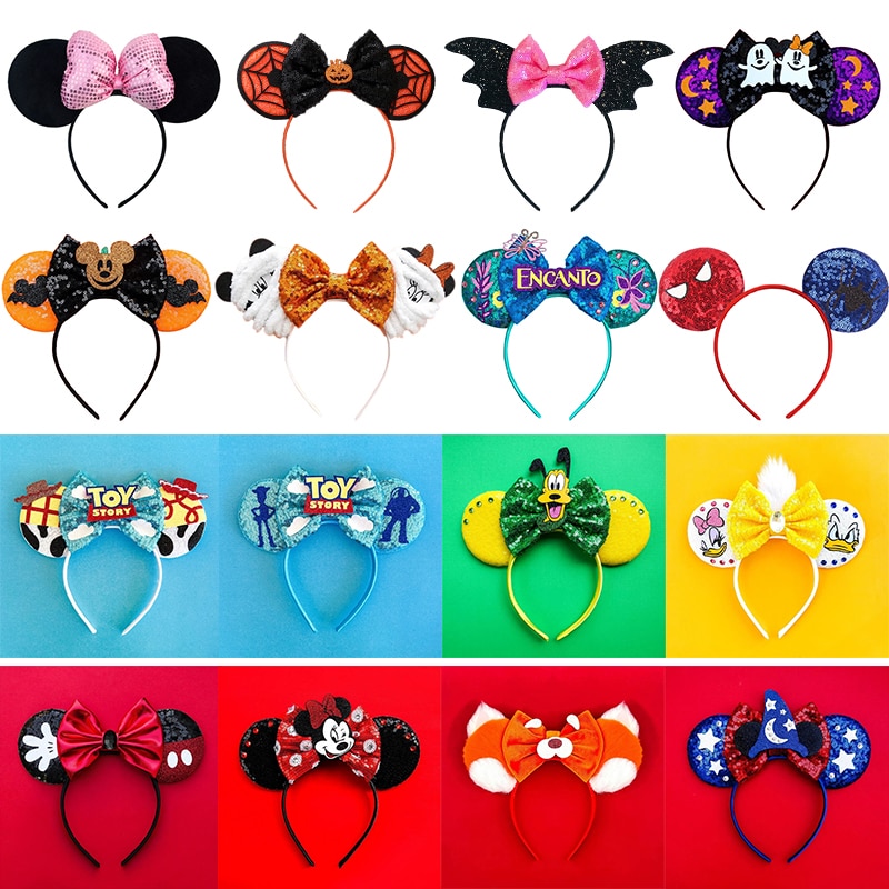 Disney Halloween Dress up Accessories Girls Vampire Mickey Minnie Headband Kids Encanto Toy story Avengers Spiderman Headwear