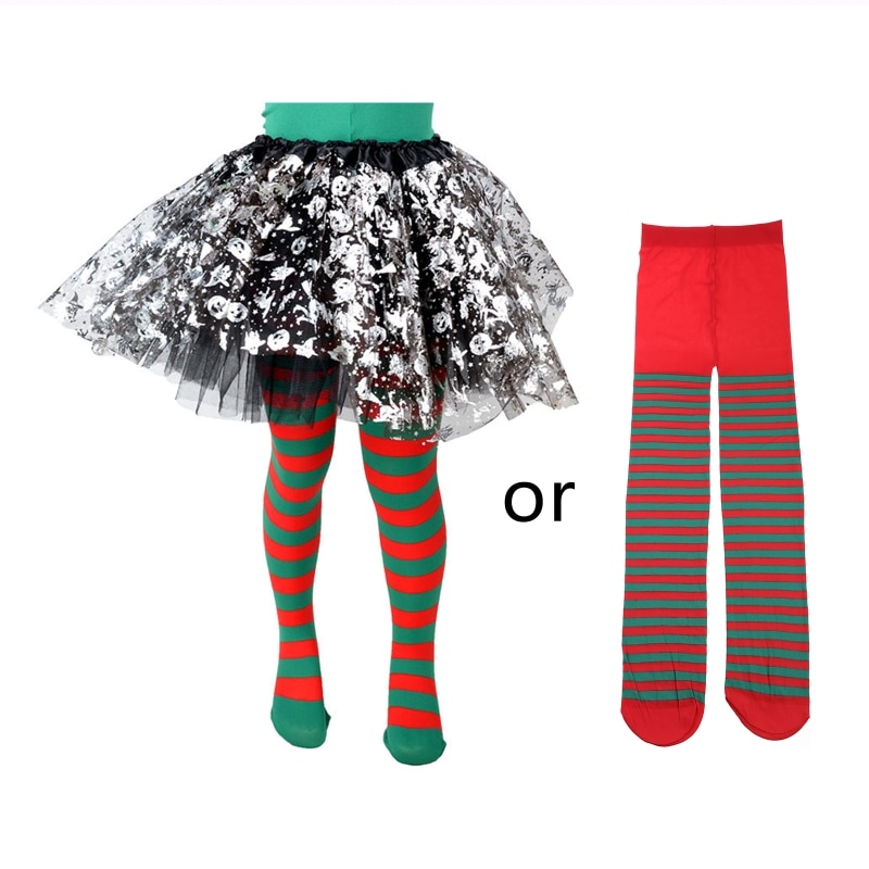 Halloween Cosplay Children Stripe Pantyhose Stockings Baby Boys Girls Costumes