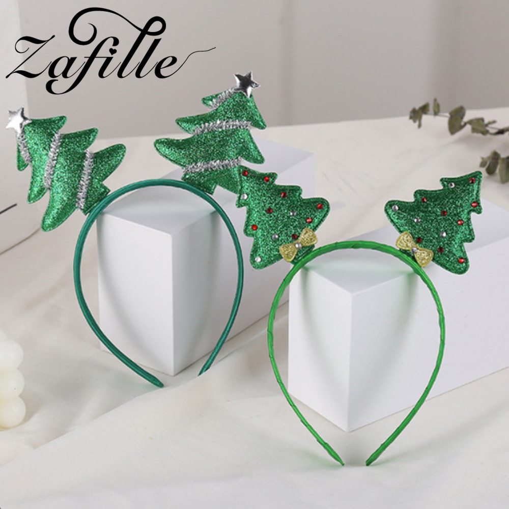 ZAFILLE Xmas Tree Children's Headband Festival Party Baby Girl Hair Accessories Christmas Hairband Girls Supplies For Kids 