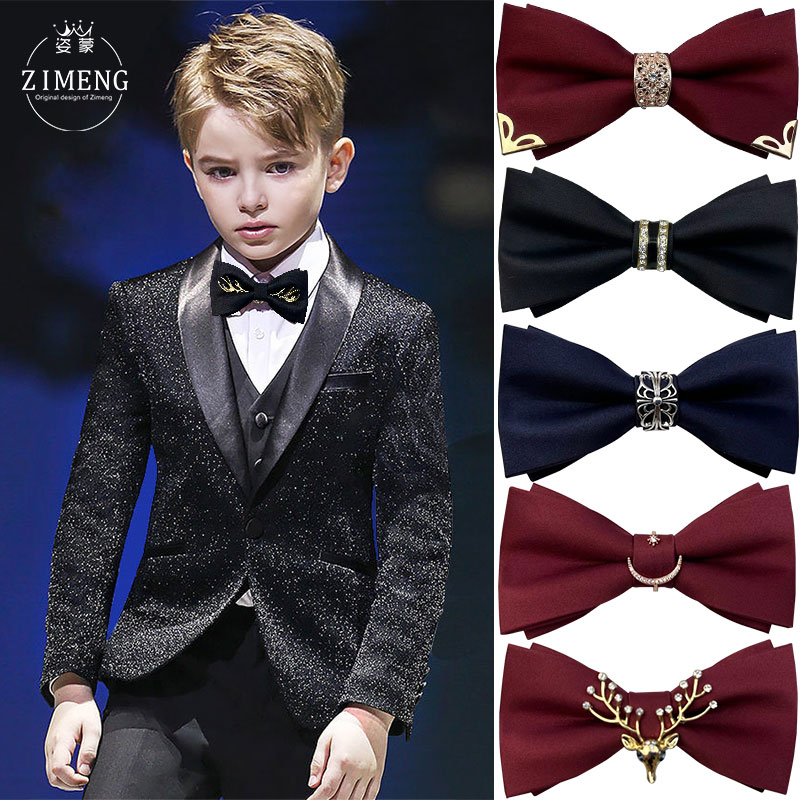 Children's Bow Tie Boys British Korean Bow Birthday Banquet Primary school students host children's performance and bo