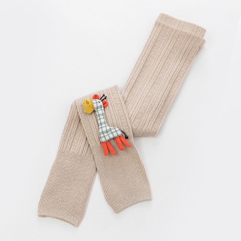 Spring and Autumn Children's Deer Accessories Capri Pants Combed Cotton Girls Capri Pantyhose Kid's Socks Girls Tight