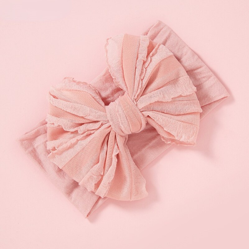 Baby Hairband for Kids Soft Bow Headband Nylon Scallop Bows Baby Girl Children's Hair Accessories Headwear Elastic Hair Ban