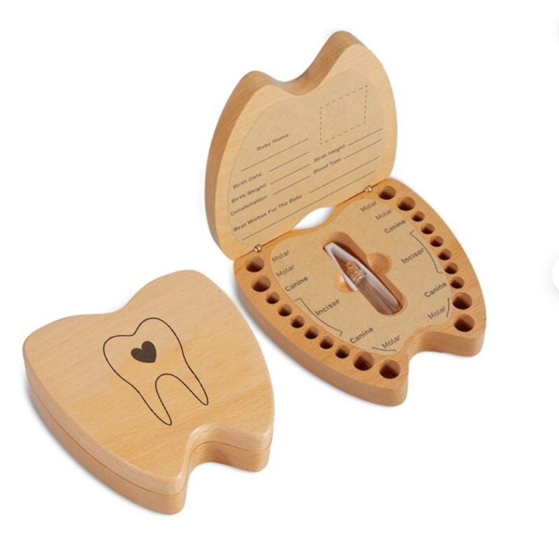 Tooth Fairy Holder Baby Tooth Laser Engraved Tooth Keepsake Box Baby Gift Box Wood Baby Tooth Box Birthday Gift Teeth Box m