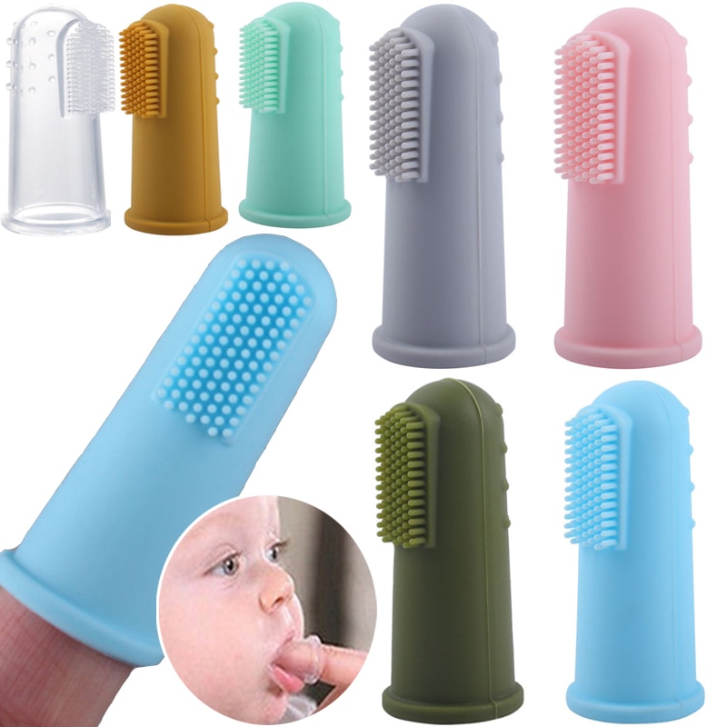 Baby Finger Toothbrush Silicon Toothbrush Children Teeth Clear Soft Silicone Infant Tooth Brush Rubber Cleaning