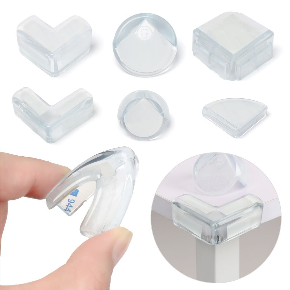 4Pcs Soft Silicon Safety Desk Corner Guards Table Corner Protector Anticollision Strip Edge Protection