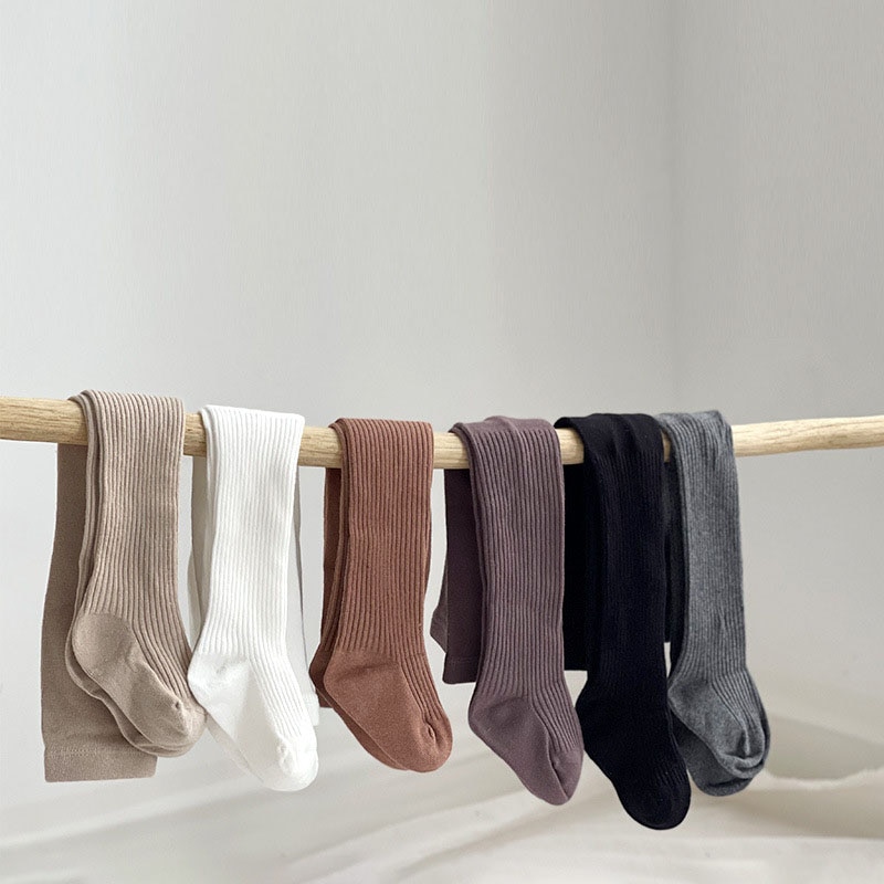 0-8T Baby Pantyhose Toddler Kid Baby Girls Tights Cotton Casual Plain Stretch Stockings Elegant Cute Infant Childrens Leggings