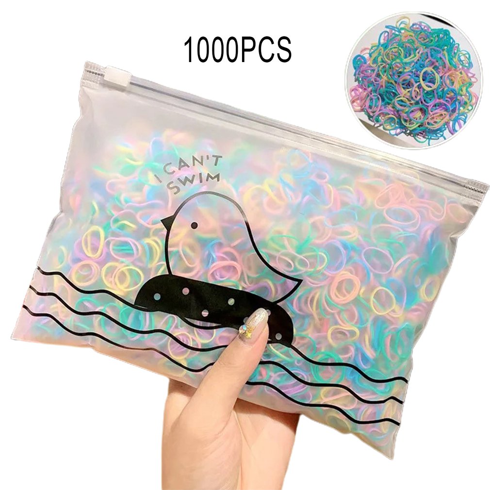 New Women Girl Elastic Hair Ties Band Spring Color Accessories Rope Ponytail Bracelet Rubber String for Different Occasion