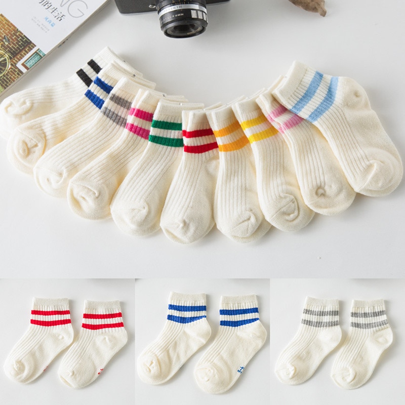2023 Baby Girls summer Socks Cotton Children Infant Toddler Kids 3/5/10pair/lot 1-7year newbron solid sport sock kid students