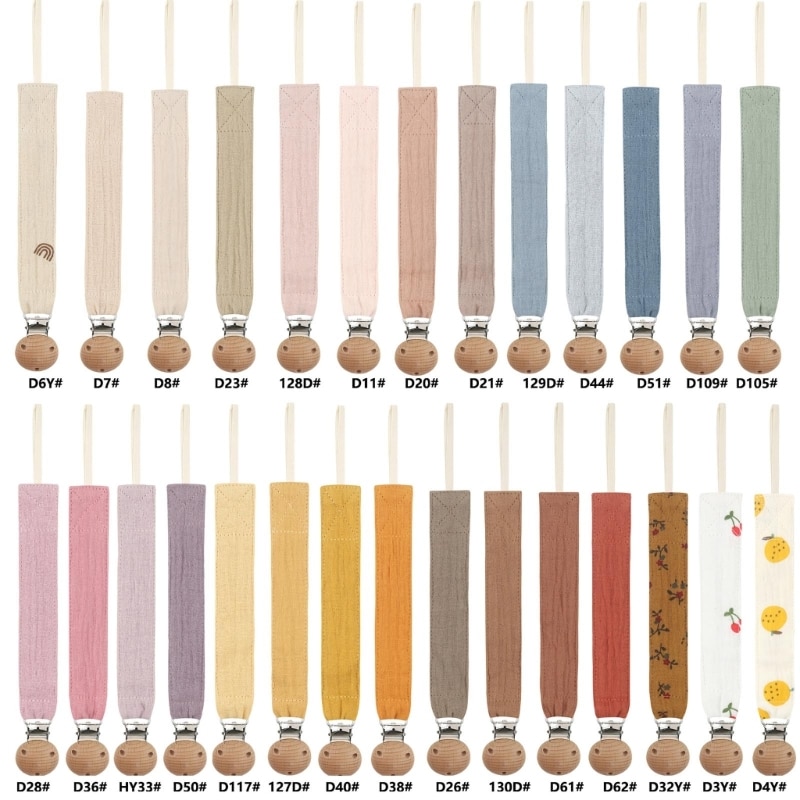 Baby Pacifier Clip Pacifier Anti-lost Chain Dummy Clip Nipple Holder Soft Cotton Children Kids Pacifier Soother Holder P31B