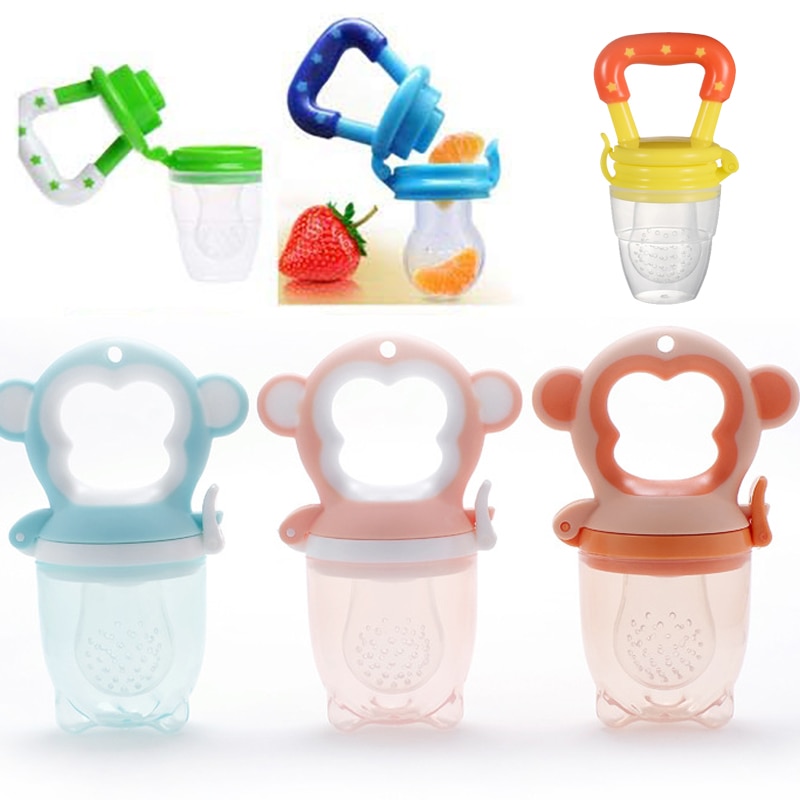 3 In 1 Baby Nipple Fresh Food Fruit Milk Feeding Bottles Nibbler Learn Feeding Drinking Water Straw Handle Teething Pacifier
