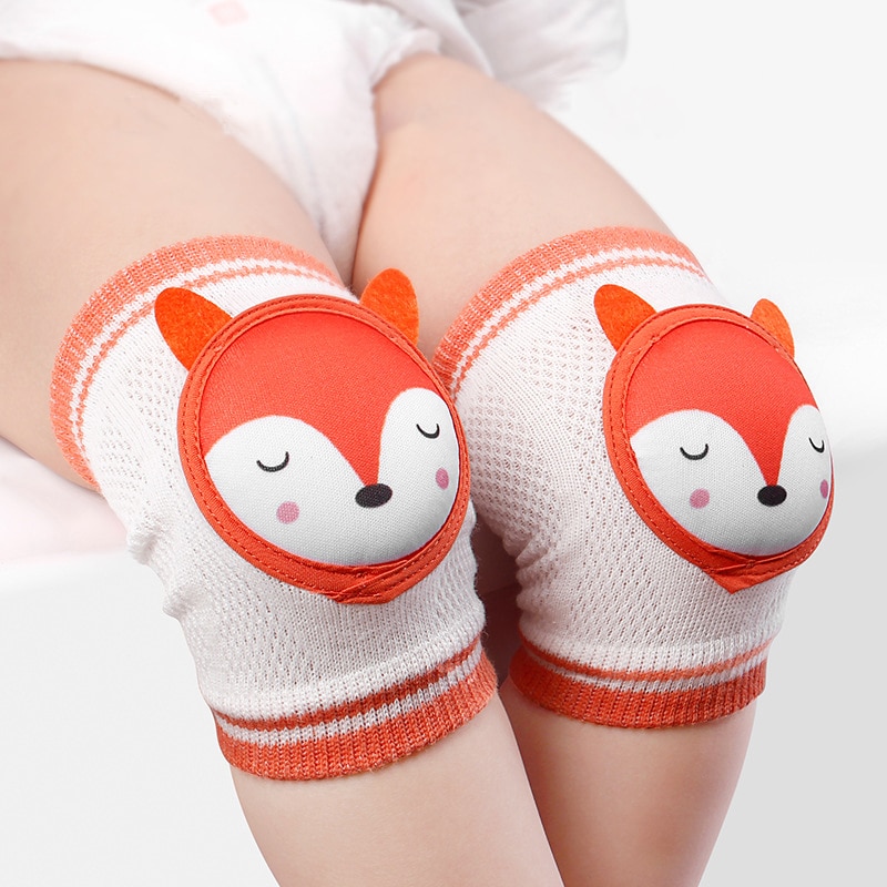 Summer Baby Knee Pads Infant Toddler Breathable Cotton Kneepads Protector Cute Animals Kids EVA Knee Pad Baby Knee Pads 0-2y