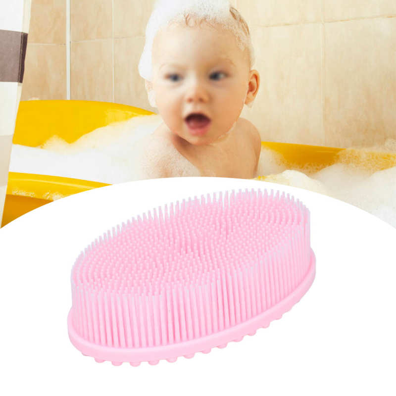 Baby Silicone Body Scrubber Soft Bath Massage Brush Head Scalp Hair Comb Shower Brush Care Tool for Infants