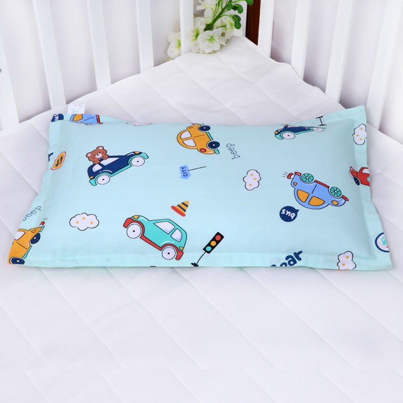 25x40cm Cotton Children's Pillowcase Cartoon Style Kindergarten Special Pillowcase Soft Breathable Four Seasons Baby Pillow