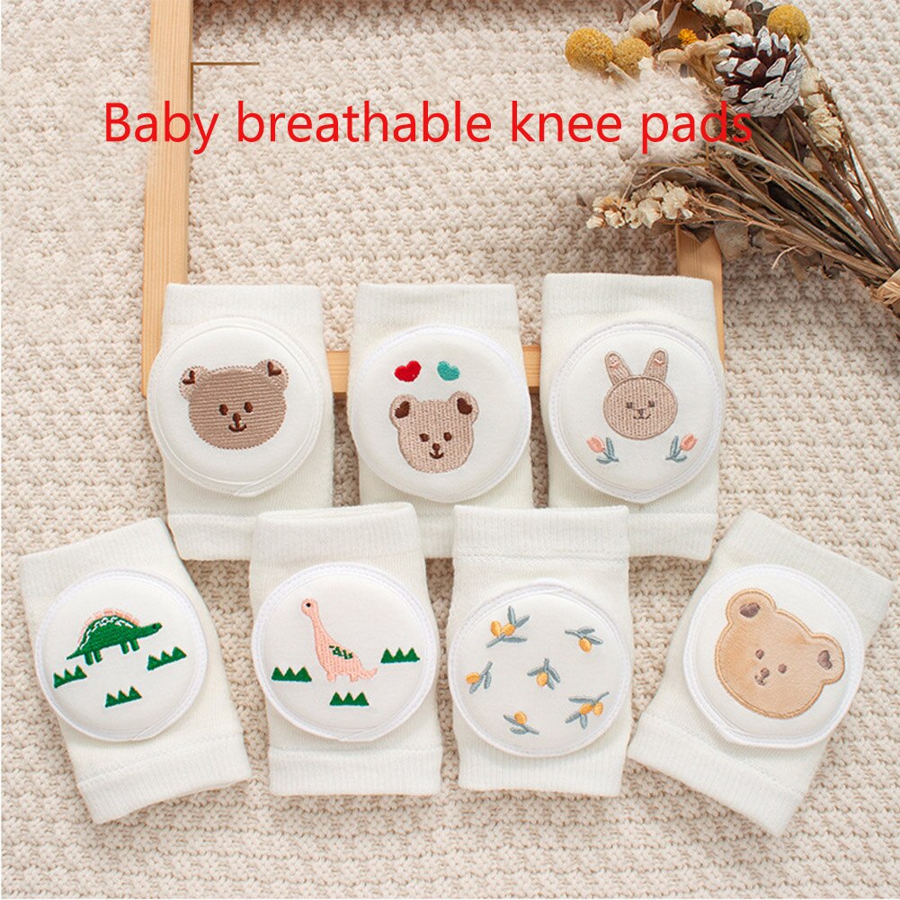 2022 Baby Cartoon Knee Pads Cotton Mesh Crawling Elbow Toddler Protector Safety Infant Kneepad Leg Warmer Kids Cushion Legging