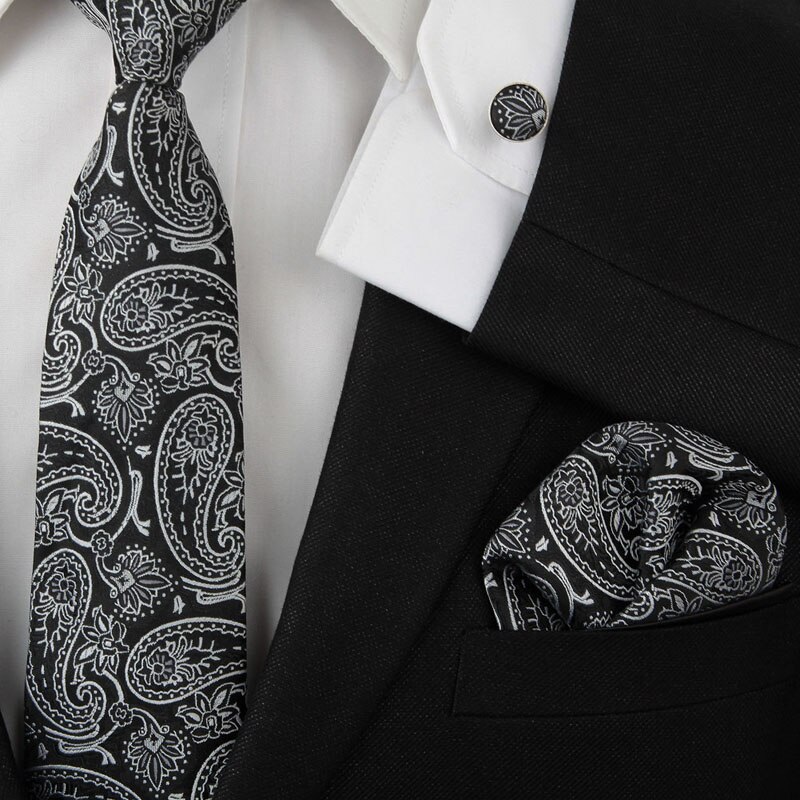 Classic Mens Ties Jacquard Woven Necktie Business Wedding Party Ties Set