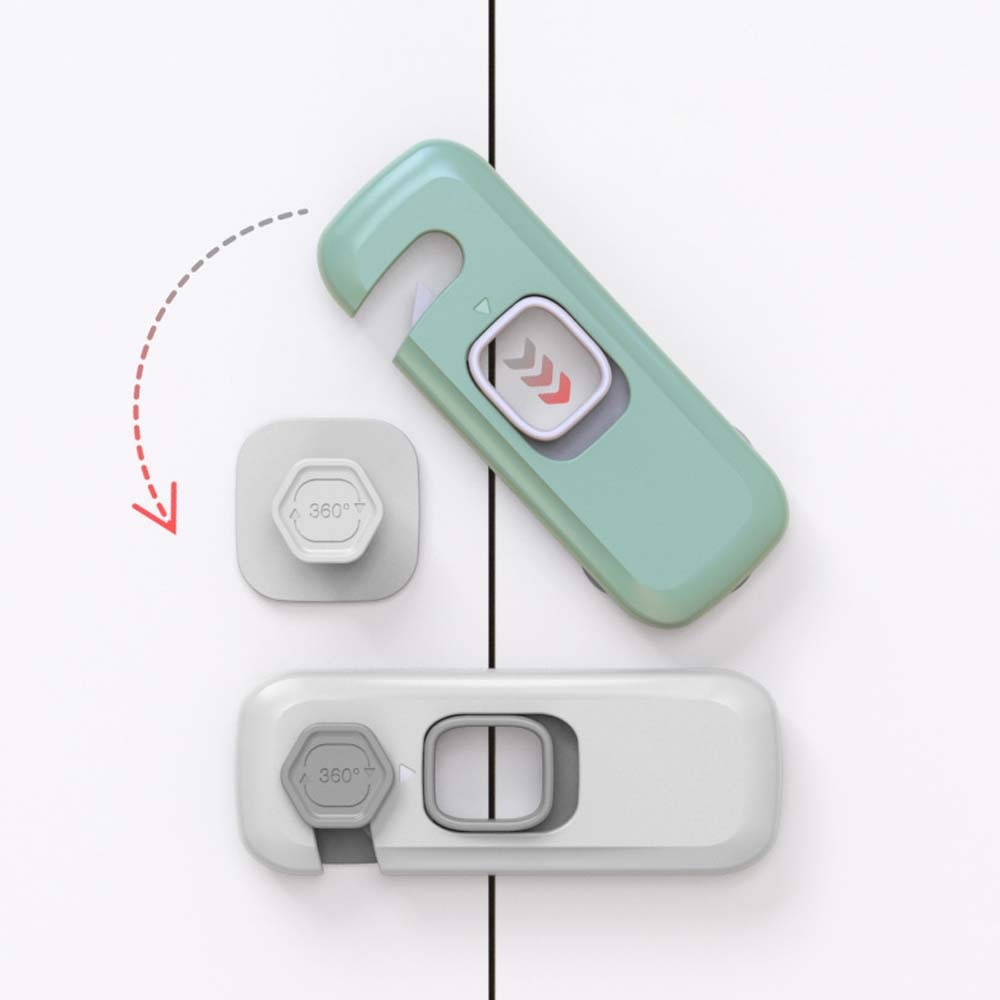 Child Safety Plastic Cabinet Lock Baby Protection From Children Safe Locks for Refrigerators Security Drawer Latches