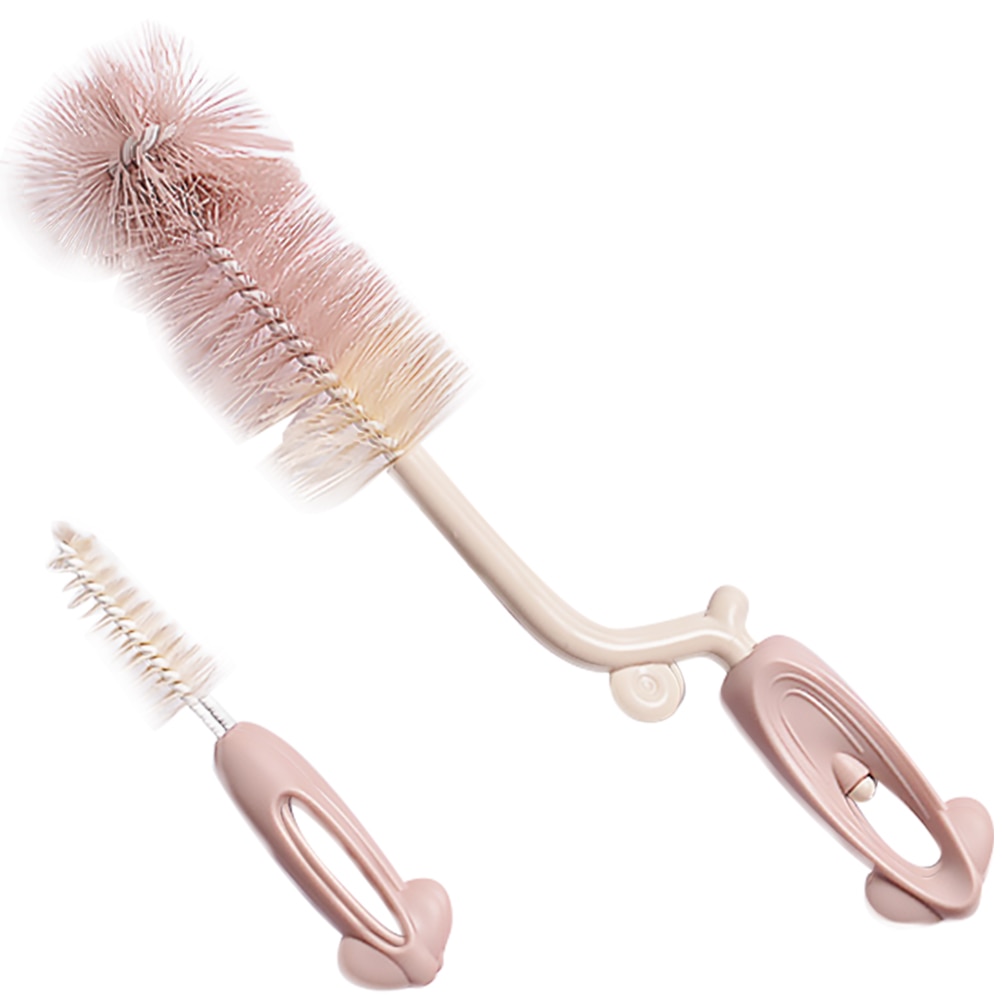 Brush Bottle Feeding Cleaningcleaner Rotatingnursinginfantclean Brewing Nylon Handle Teat Vacuumpacifier Straw Silicone