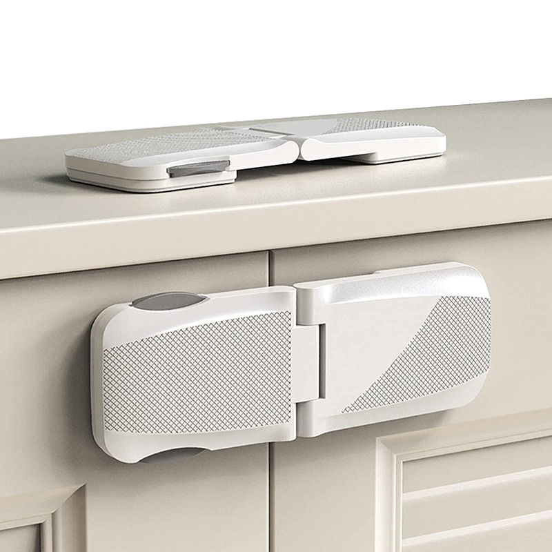 Baby Safety Drawer Lock Anti-Pinching Hand Cabinet Drawer Locks Plastic White Safety Buckle For Children Kids Protection New