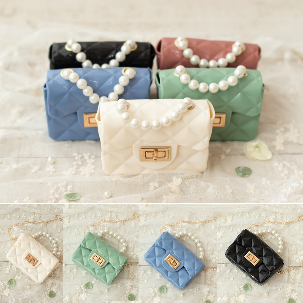 Newborn Photography Props Mini Pearl Handbag Baby Growth Commemorative Gift Studio Photography Decoration Accessories Prop Bag