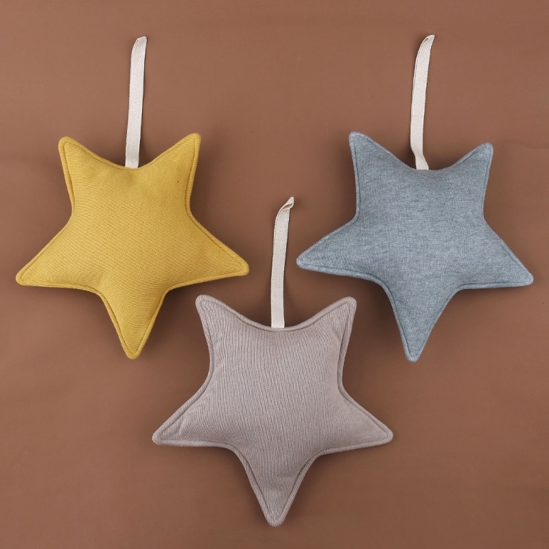Pacifier Chain Cotton Teething Star Baby Pendants Teether Toy Shower Gifts QX2D