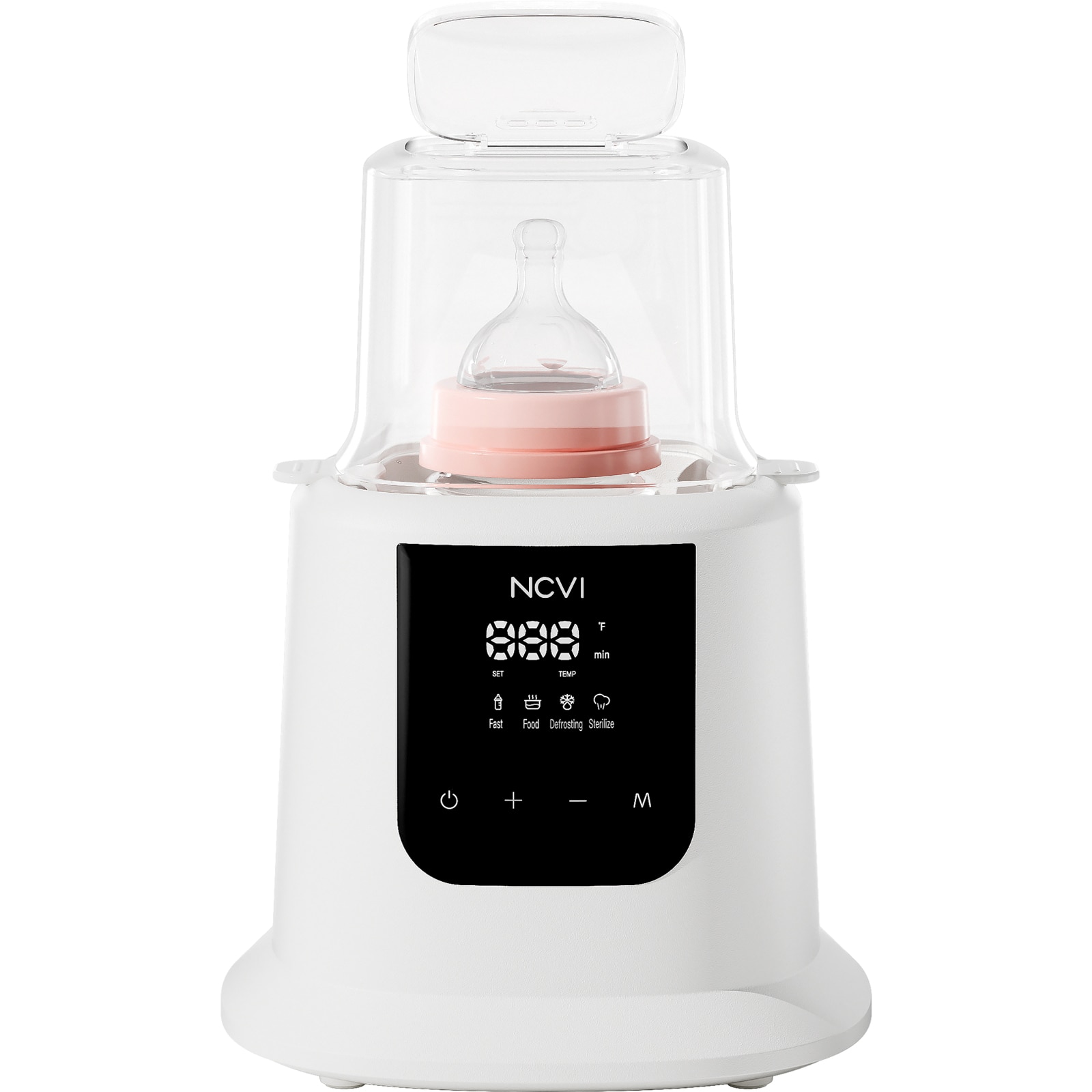 NCVI Baby Bottle Warmer, Milk Warmer Fast Heating & Defrosting Food Heater and Steam Sterilizer with LCD Display,Timer